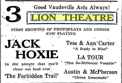 July 1923 Lion Theatre, Muskegon